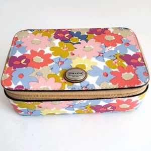 NWT Coach Mini Jewelry Box,Travel Bag,Floral Coach